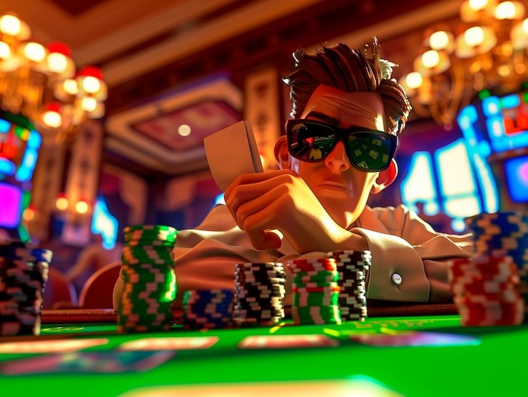 Baccarat table with squeeze camera feature